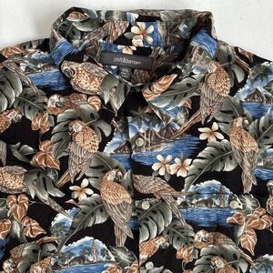 Croft & Barrow Men's XXL‎ Parrot Tropical Hawaiian Floral Short Sleeve Button Up